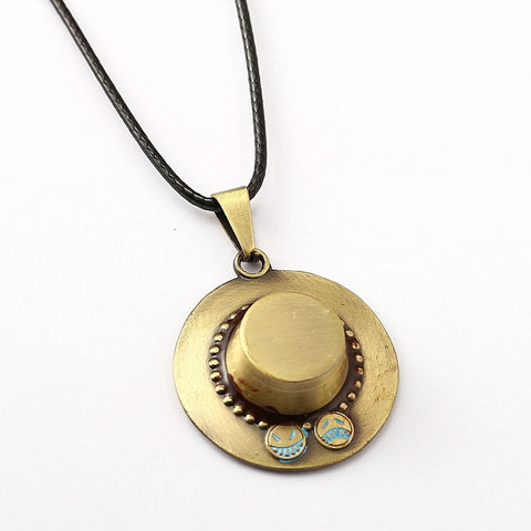 One Piece Ace Hat Necklace