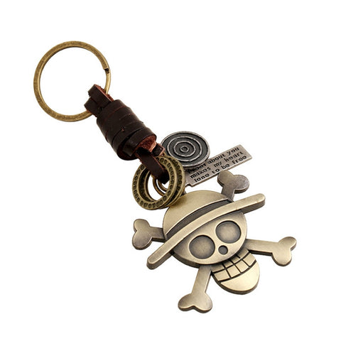 One Piece Metal Pirates Skull Keychain